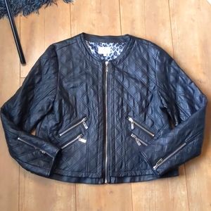 Black faux leather jacket